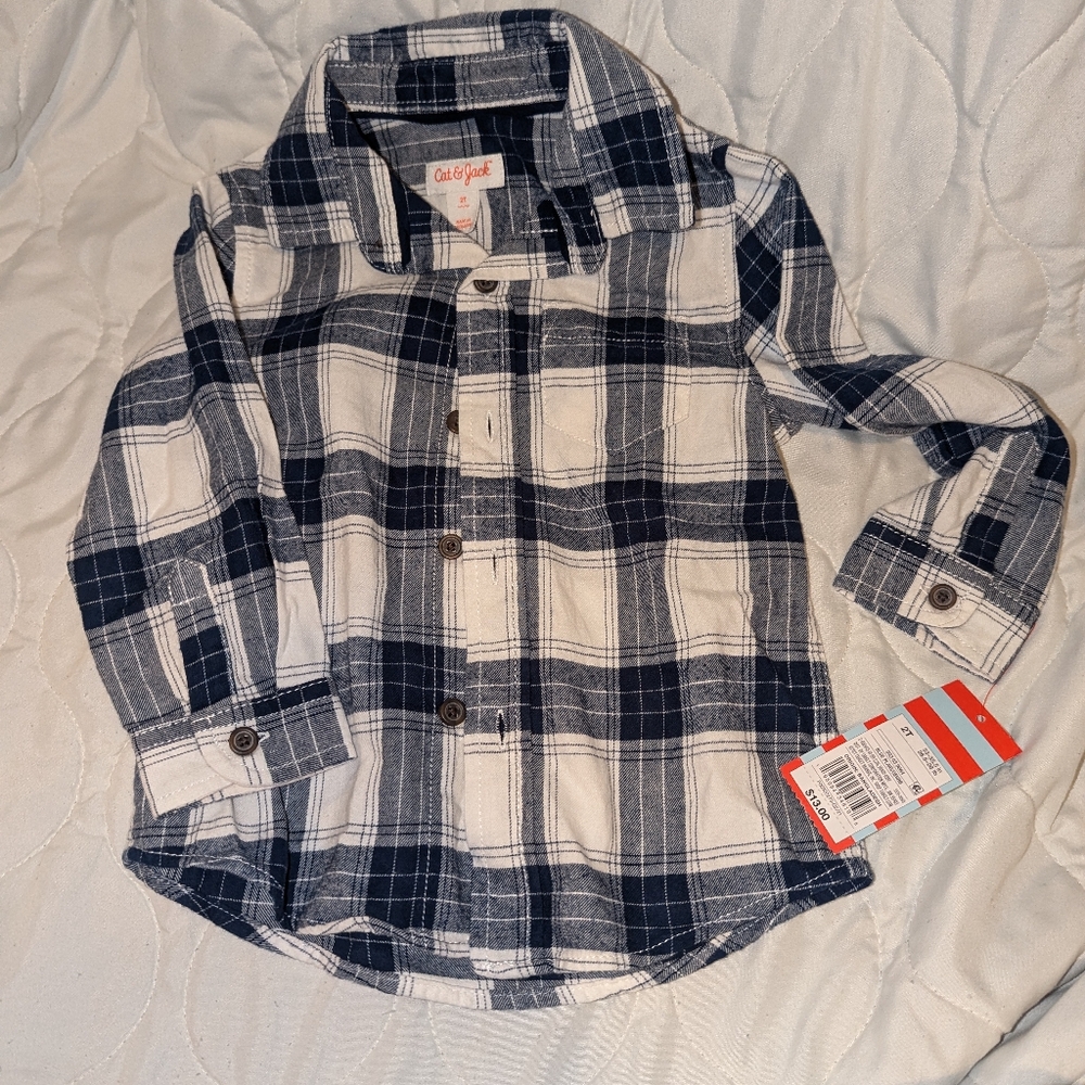 NWT Cat & Jack button down size 2T